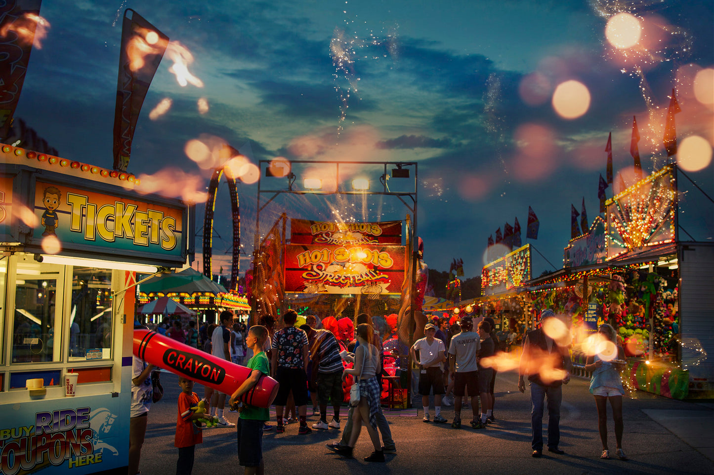 "Expected Wonder #2" by Shannon Black is a fine art photograph that captures the essence of the state fair, a place where people come together to revel in the joys of community, entertainment, and fun.